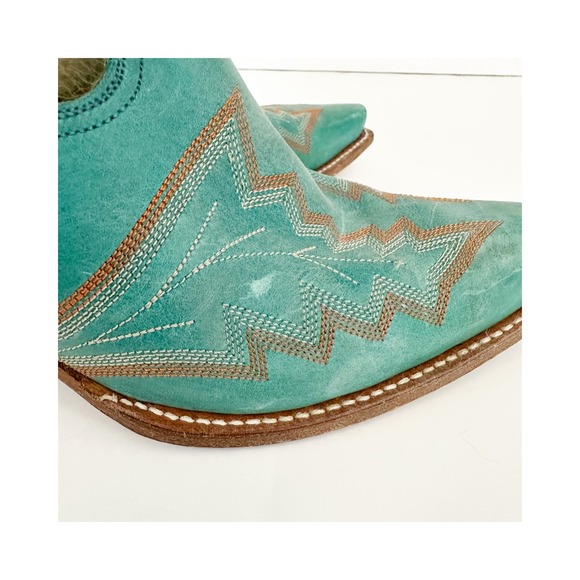 Frye Teal and Brown Ankle Boots - Picture 6 of 12